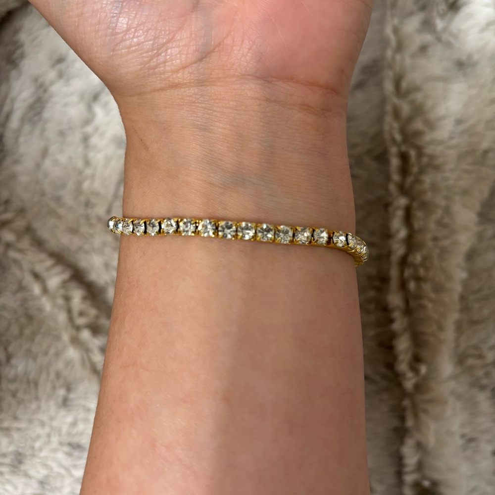 Gold diamond bracelet - Picture 1 of 2
